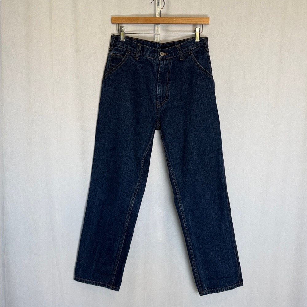 Brandy Melville John Galt Blue Denim Baggy Carpenter Jeans Size S Dark Wash